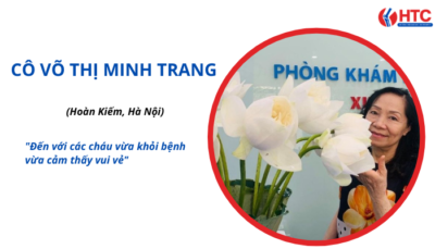 Lời tâm sự của cô Võ Thị Minh Trang 67 tuổi bị đau khớp gối trên 10 năm. Cơn đau đã hành hạ cô làm cuộc sống của cô trở nên mệt mỏi. HTC rất mừng vì đã giúp cô khỏi bệnh và lấy lại được niềm vui trong cuộc sống. Phòng khám HTC xin chân thành cảm ơn cô đã tin tưởng và yêu mến. Chúng cháu xin chúc cô luôn luôn khỏe mạnh, vui vẻ và hạnh phúc!