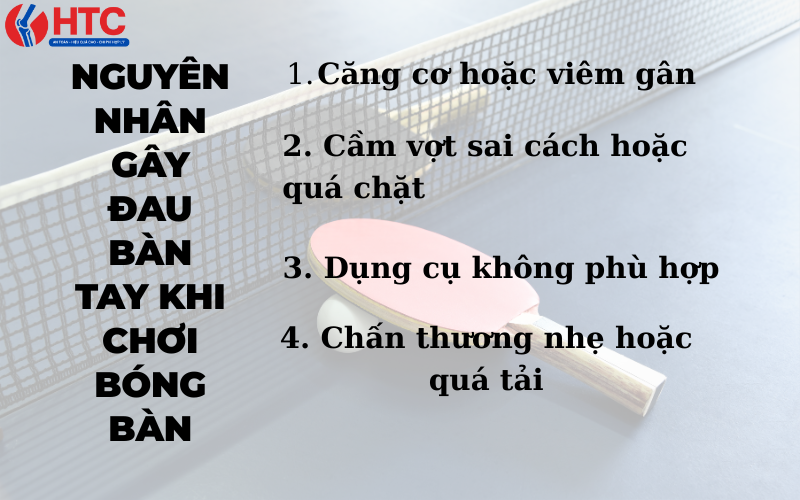 đau bàn tay khi chơi bóng bàn