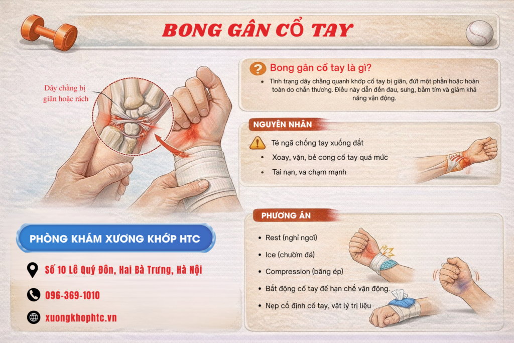 Bong gân cổ tay