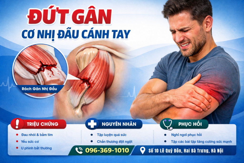 Đứt gân cơ nhị đầu cánh tay