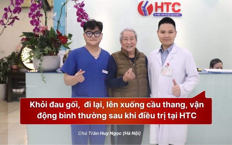 Khỏi đau gối, đi lại bình thường sau điều trị thoái hóa gối tại HTC
