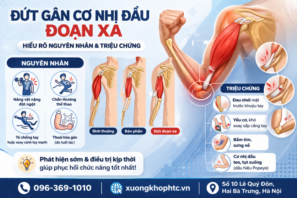 Đứt Gân Cơ Nhị Đầu Đoạn Xa