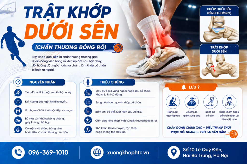 Trật khớp dưới sên (Chấn thương bóng rổ)