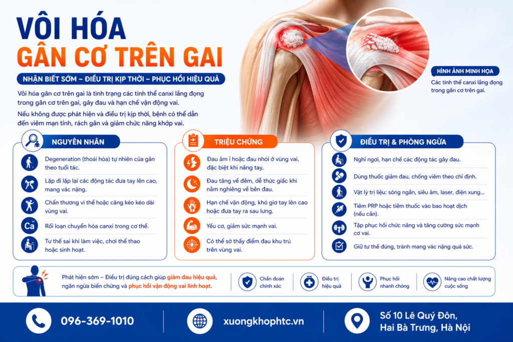 Vôi hóa gân cơ trên gai,