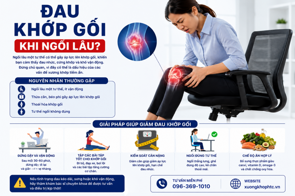Đau khớp gối khi ngồi lâu