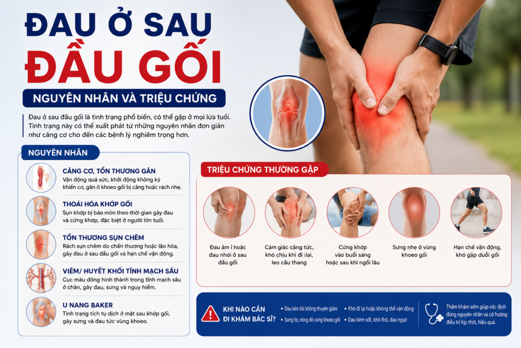 Đau Ở Sau Đầu Gối: Nguyên Nhân Và Triệu Chứng Cần Lưu Ý