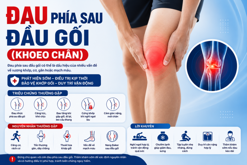 Đau phía sau đầu gối (khoeo chân) – Cảnh báo vấn đề xương khớp không nên bỏ qua