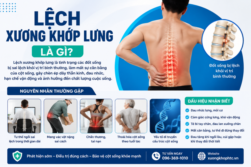 Lệch xương khớp lưng là gì?