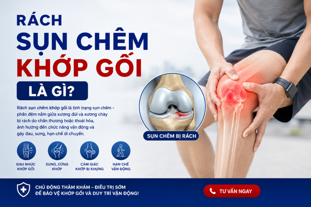Rách sụn chêm khớp gối là gì?