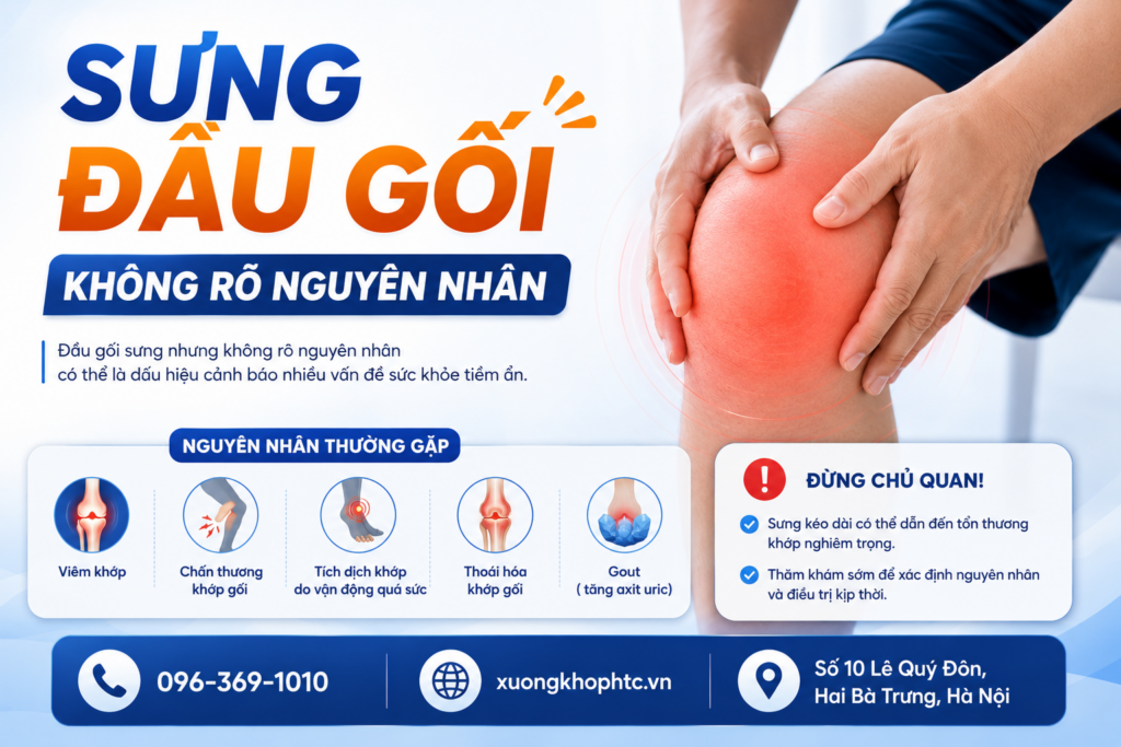 Sưng Đầu Gối Không Rõ Nguyên Nhân