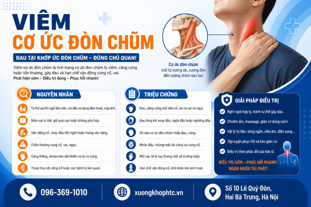Viêm cơ ức đòn chũm (cơ SCM)