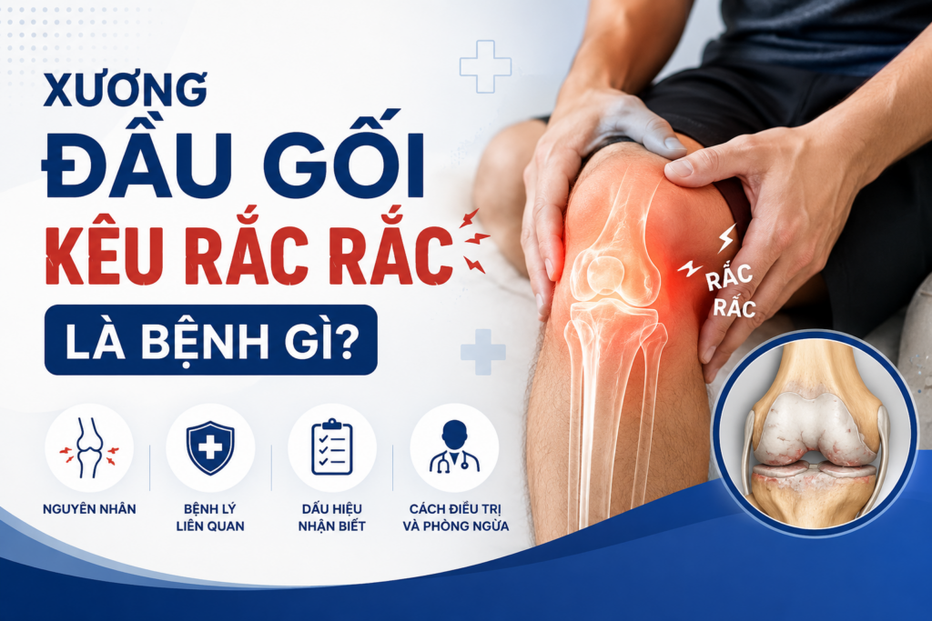 XƯƠNG ĐẦU GỐI KÊU RẮC RẮC LÀ BỆNH GÌ?
