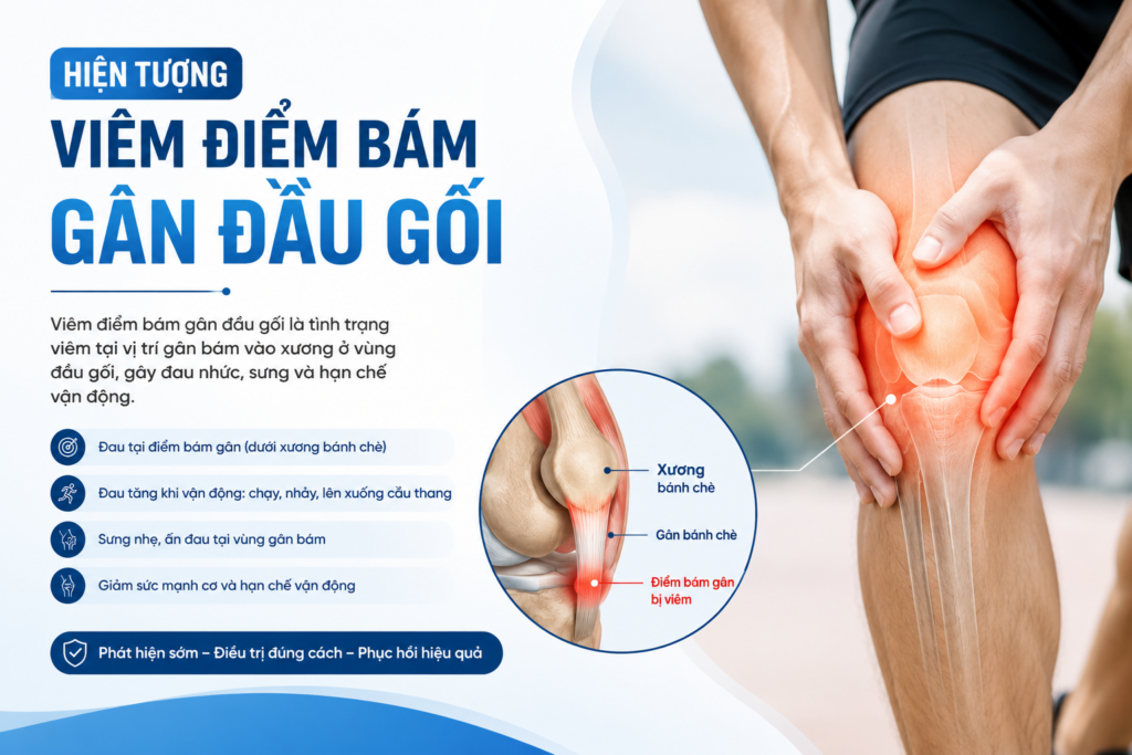 Hiện Tượng Viêm Điểm Bám Gân Đầu Gối