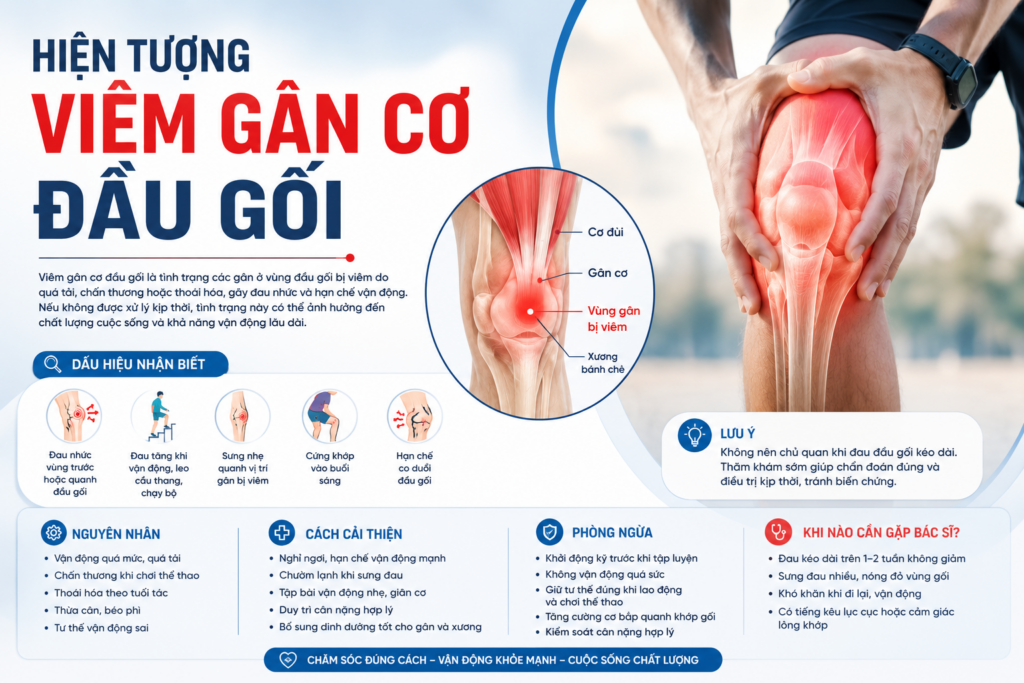 Hiện Tượng Viêm Gân Cơ Đầu Gối