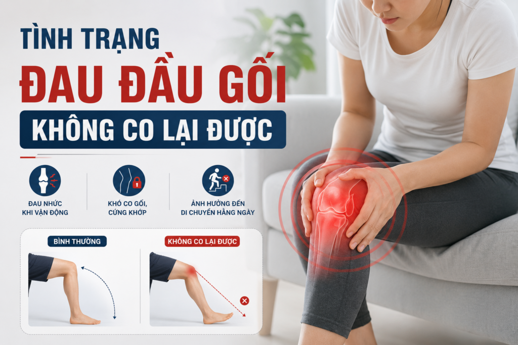 Tình trạng đau đầu gối không co lại được – Nguyên nhân và cách xử lý