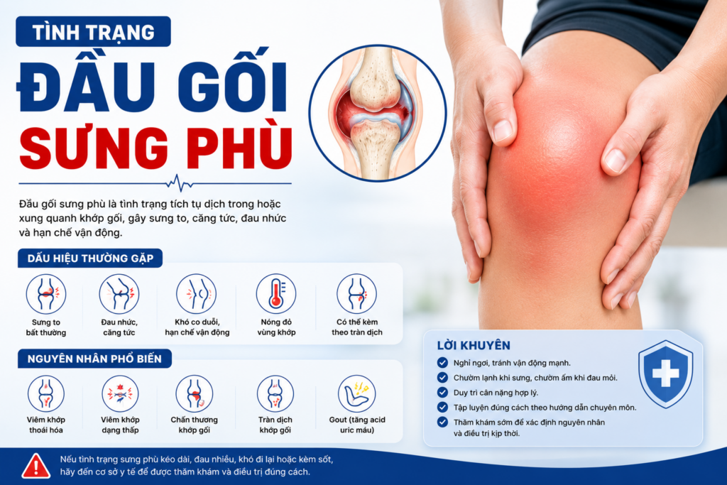 Tình Trạng Đầu Gối Sưng Phù – Nguyên Nhân Và Cách Điều Trị