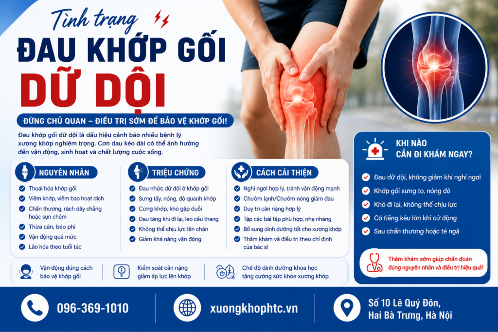 Tình Trạng Đau Khớp Gối Dữ Dội: Dấu Hiệu Cảnh Báo Không Nên Chủ Quan