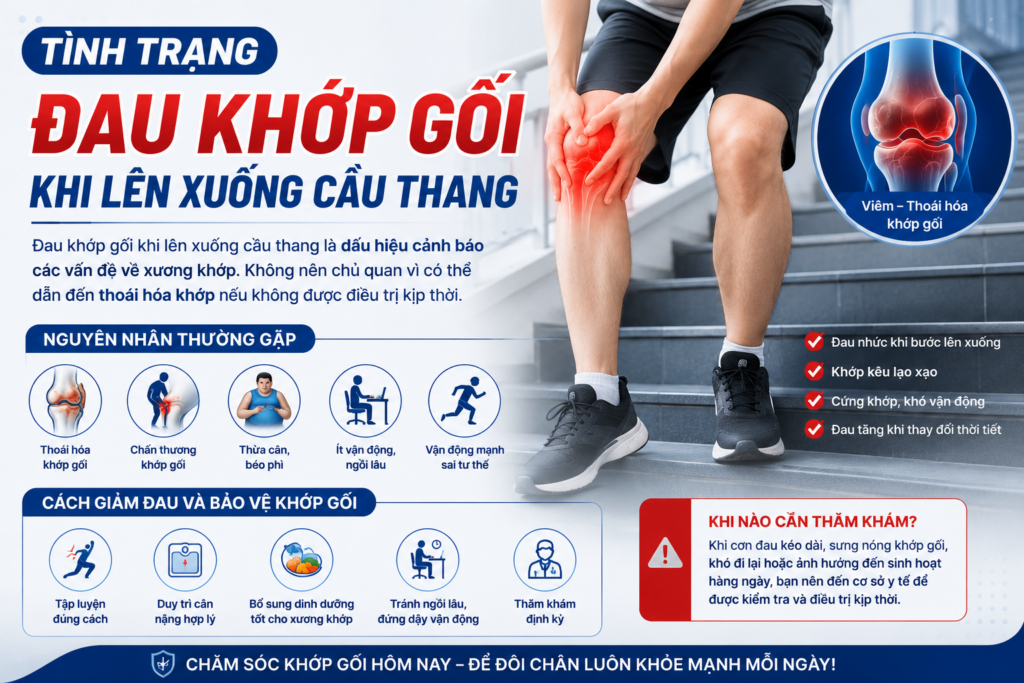 Tình Trạng Đau Khớp Gối Khi Lên Xuống Cầu Thang – Dấu Hiệu Không Nên Chủ Quan