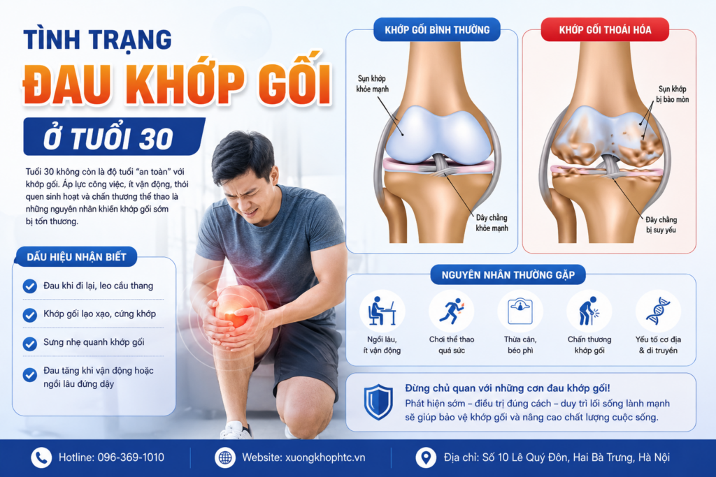Tình Trạng Đau Khớp Gối Ở Tuổi 30: Nguyên Nhân, Dấu Hiệu Và Cách Khắc Phục Hiệu Quả