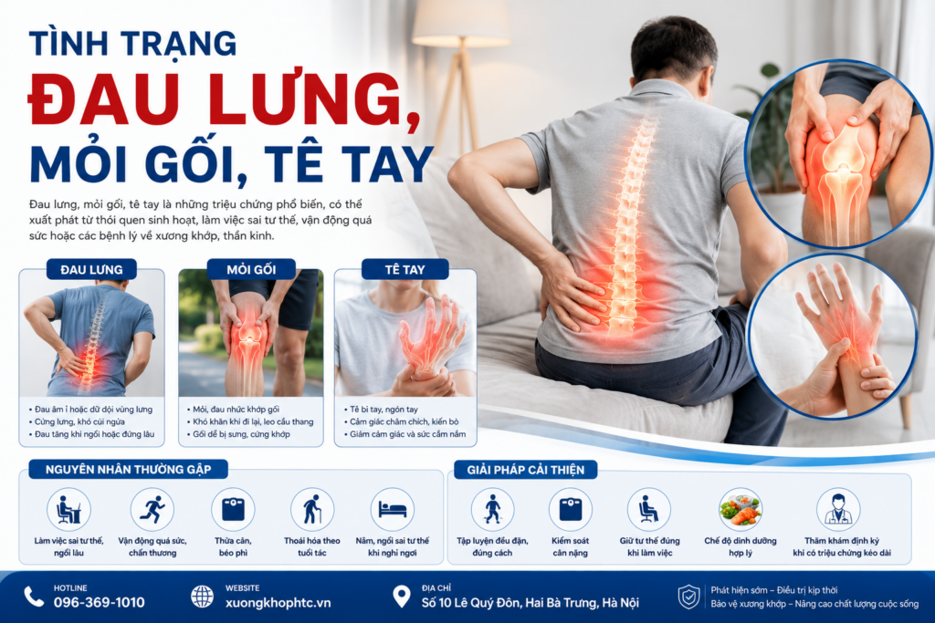 Tình Trạng Đau Lưng, Mỏi Gối, Tê Tay: Dấu Hiệu Không Nên Chủ Quan