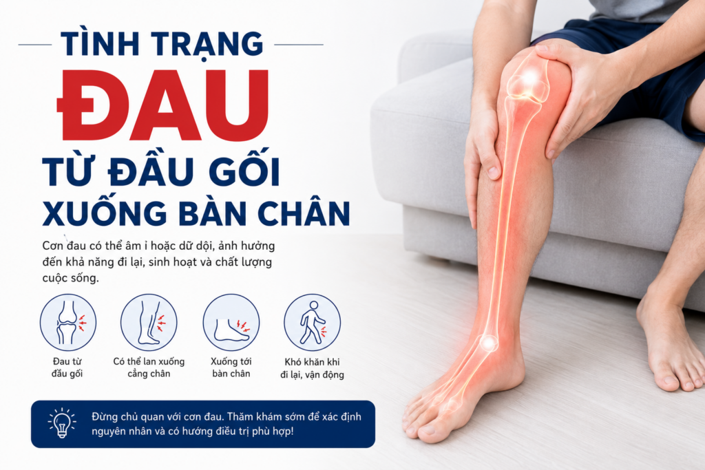 Tình Trạng Đau Từ Đầu Gối Xuống Bàn Chân: Nguyên Nhân Và Cách Khắc Phục