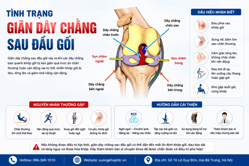 Tình Trạng Giãn Dây Chằng Sau Đầu Gối: Nguyên Nhân, Dấu Hiệu Và Cách Điều Trị