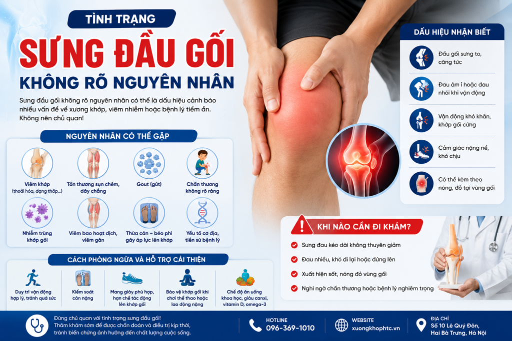 Tình Trạng Sưng Đầu Gối Không Rõ Nguyên Nhân – Cảnh Báo Không Nên Chủ Quan