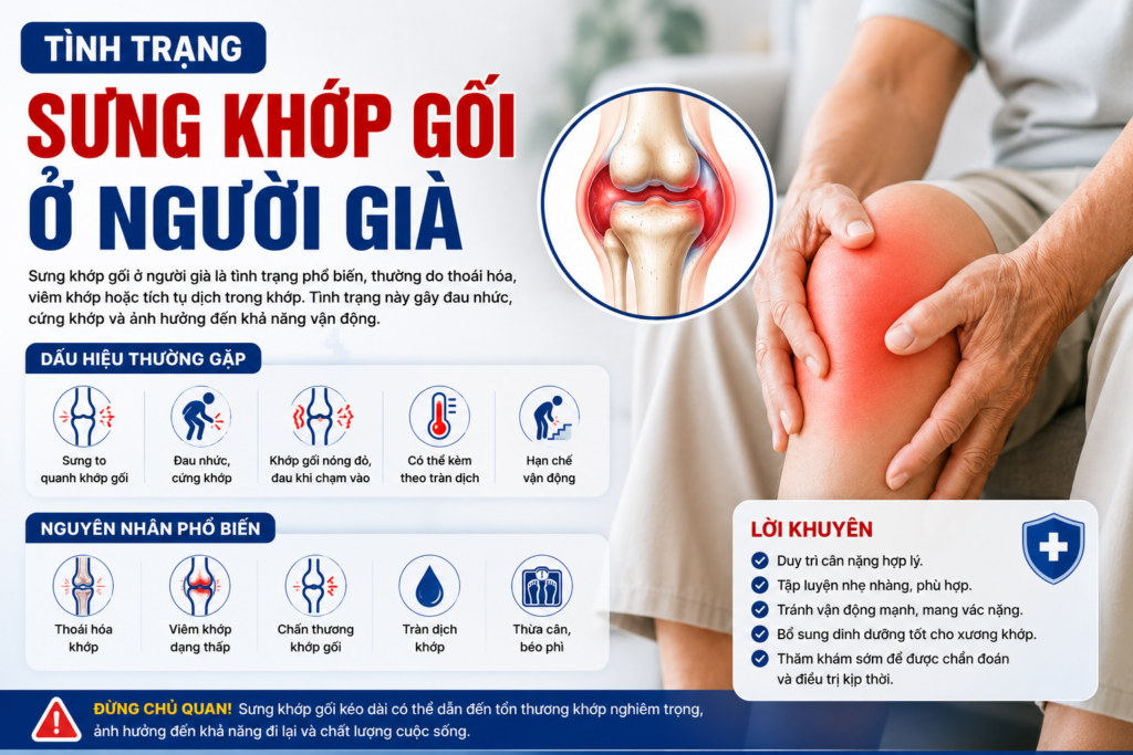Tình Trạng Sưng Khớp Gối Ở Người Già – Nguyên Nhân Và Cách Điều Trị