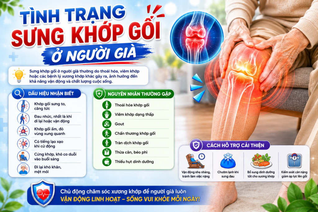 Tình Trạng Sưng Khớp Gối Ở Người Già