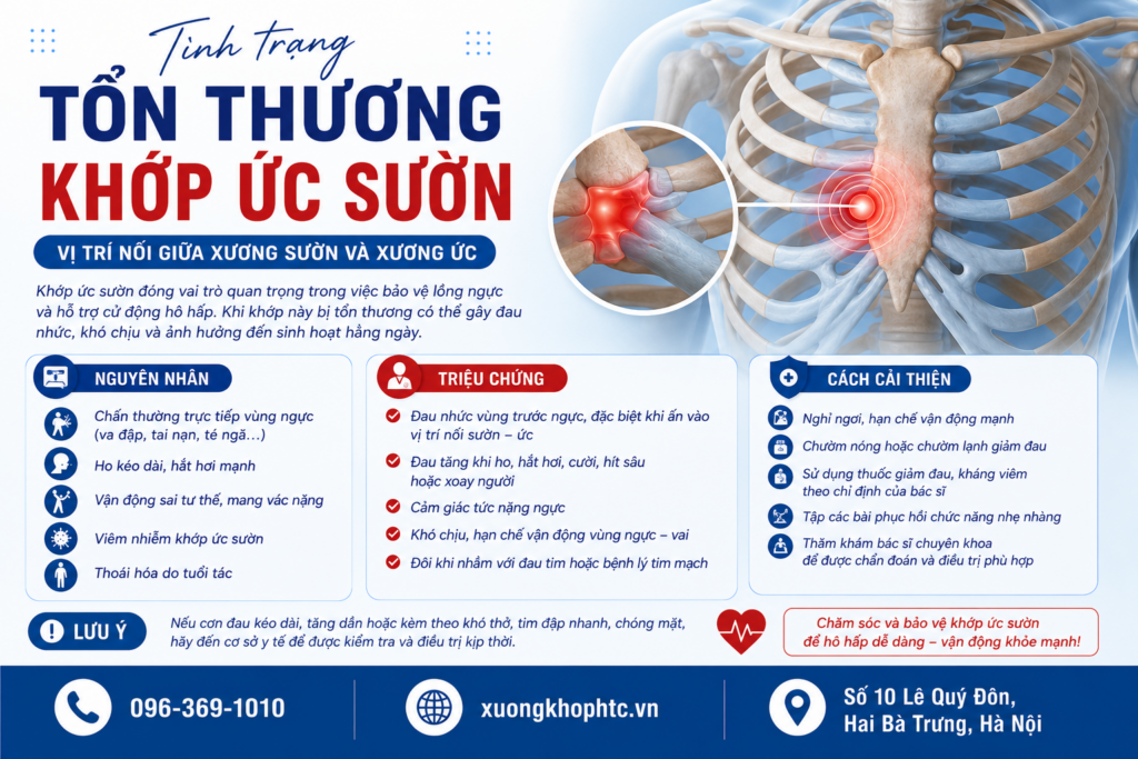 Tình Trạng Tổn Thương Khớp Ức Sườn: Nguyên Nhân, Triệu Chứng Và Cách Cải Thiện