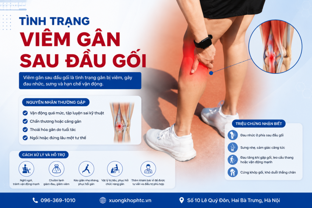 Viêm Gân Sau Đầu Gối – Nguyên Nhân, Triệu Chứng Và Cách Điều Trị Hiệu Quả