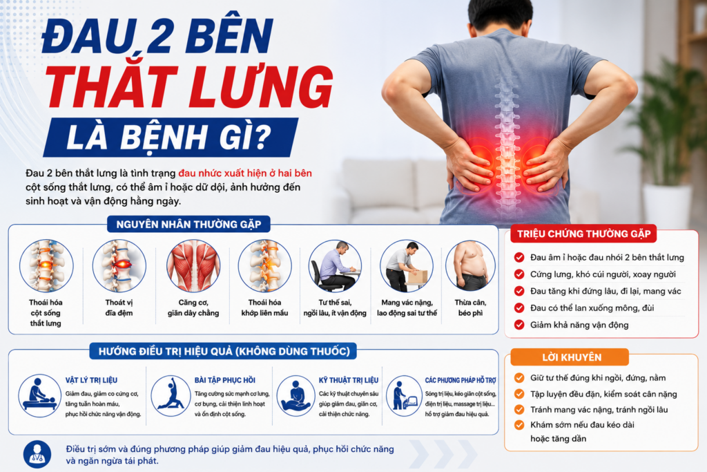 Đau 2 bên thắt lưng là bệnh gì?