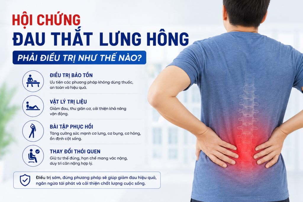 Hội Chứng Đau Thắt Lưng Hông Phải Điều Trị Như Thế Nào?