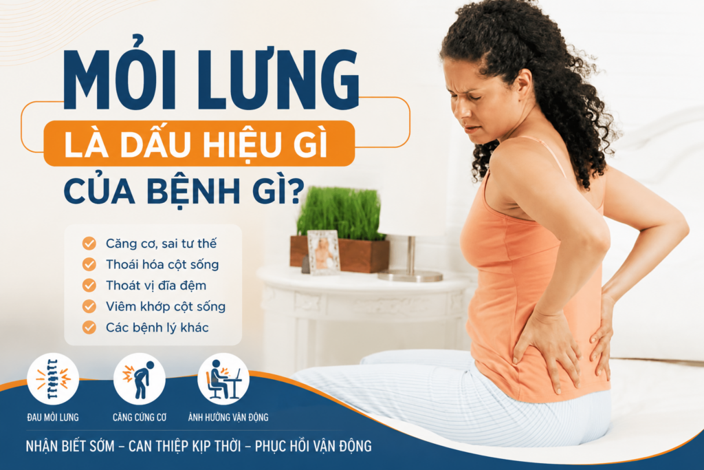 Mỏi lưng là dấu hiệu gì của bệnh gì?