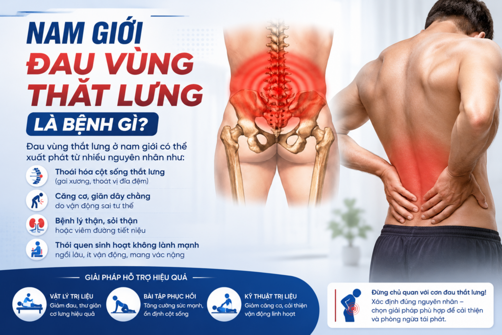 Nam giới đau vùng thắt lưng là bệnh gì? Những nguyên nhân không nên chủ quan