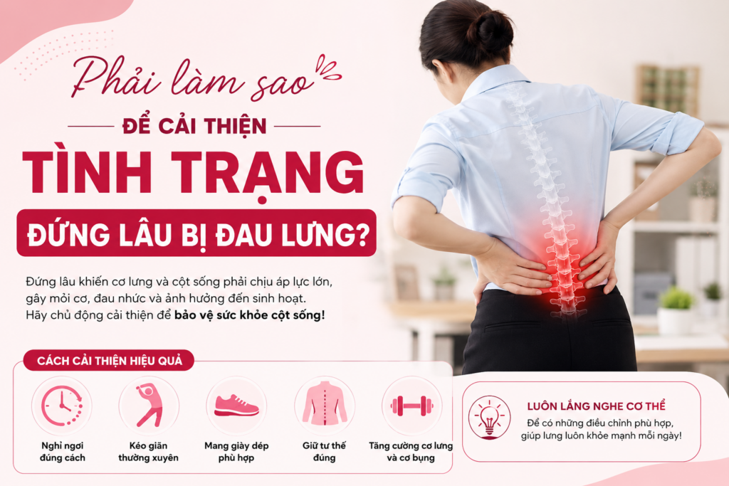 Phải làm sao để cải thiện tình trạng đứng lâu bị đau lưng?