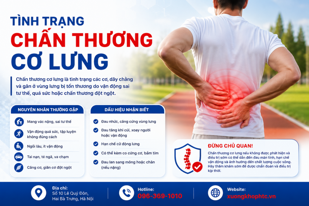 Tình trạng chấn thương cơ lưng: Nguyên nhân, triệu chứng & Cách điều trị