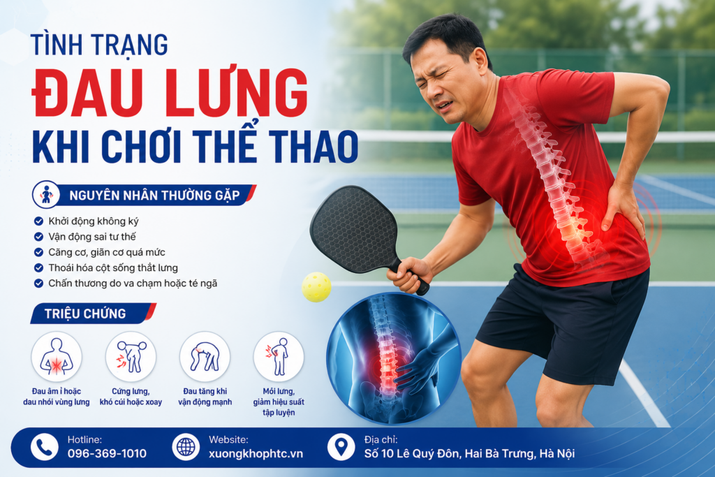Tình trạng đau lưng khi chơi thể thao: Nguyên nhân, triệu chứng & Cách điều trị
