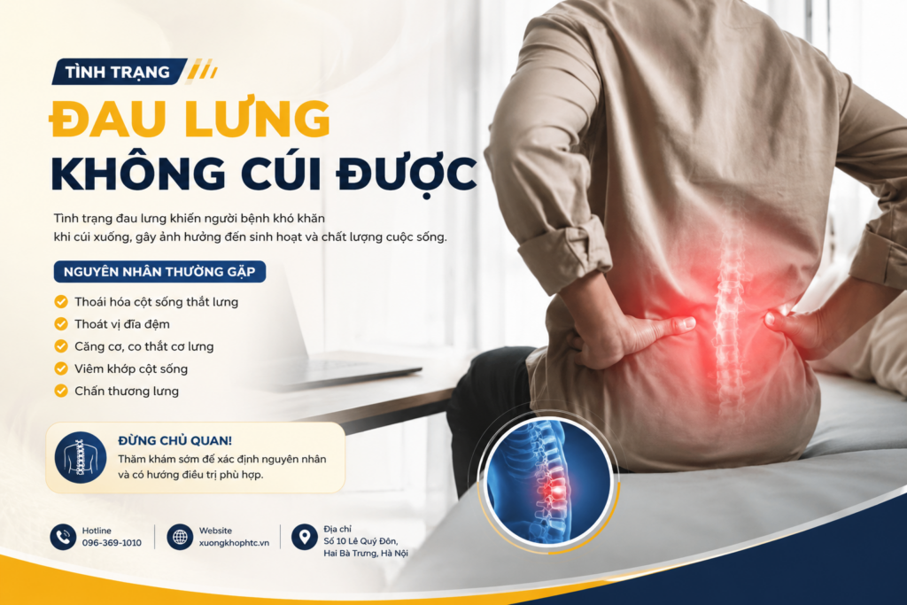 Tình trạng đau lưng không cúi được – Nguyên nhân và cách xử lý hiệu quả