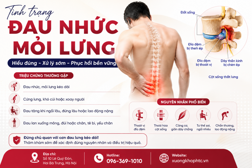 Tình trạng đau nhức mỏi lưng: Nguyên nhân, triệu chứng và cách cải thiện hiệu quả