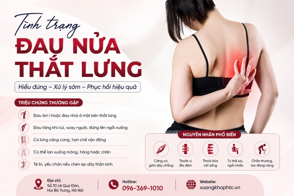 Tình trạng đau nửa thắt lưng: Nguyên nhân, dấu hiệu và cách cải thiện hiệu quả