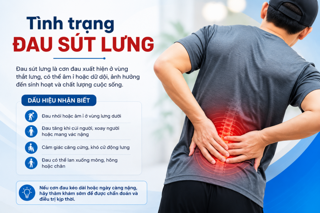 Tình trạng đau sút lưng: Nguyên nhân, triệu chứng và Cách điều trị