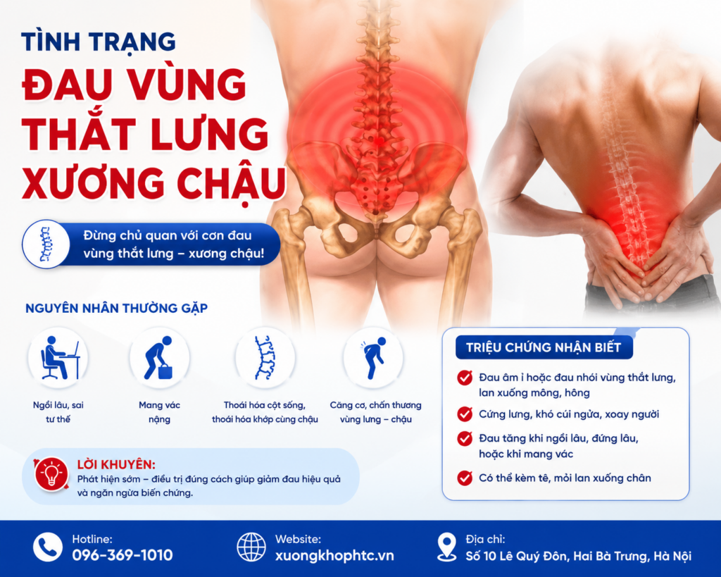 Tình trạng đau vùng thắt lưng xương chậu: Nguyên nhân, dấu hiệu và cách điều trị hiệu quả