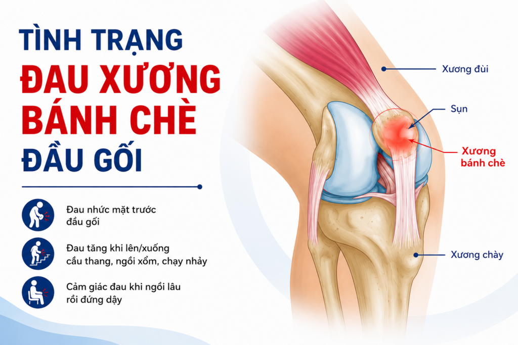 Tình trạng đau xương bánh chè đầu gối: Nguyên nhân, dấu hiệu và cách cải thiện