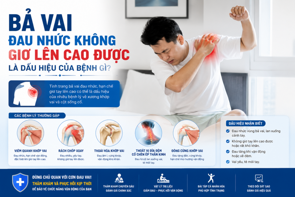 Bả Vai Đau Nhức Không Giơ Lên Cao Được Là Dấu Hiệu Của Bệnh Gì?
