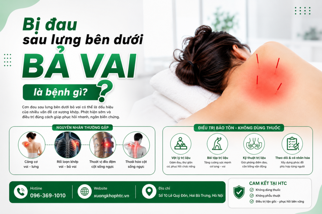 Bị đau sau lưng bên dưới bả vai là bệnh gì? Nguyên nhân và cách cải thiện hiệu quả