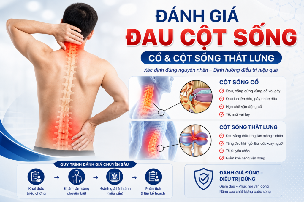 Đánh giá đau cột sống cổ & cột sống thắt lưng