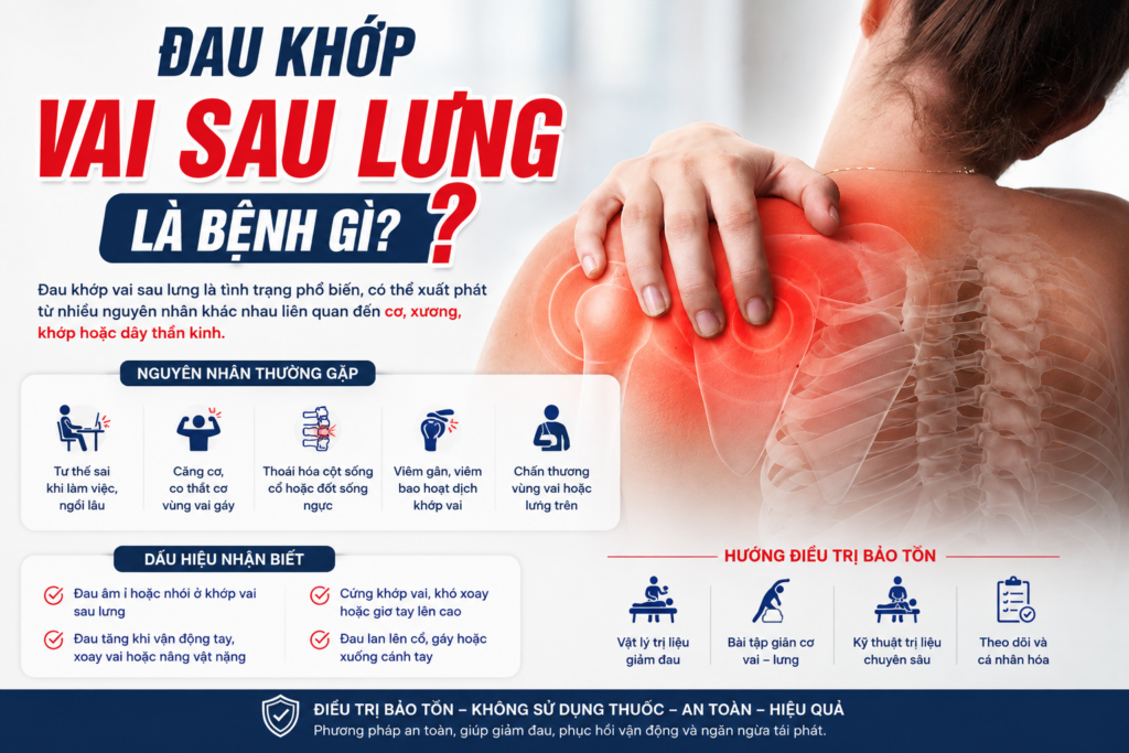 Đau khớp vai sau lưng là bệnh gì? Những nguyên nhân không nên chủ quan
