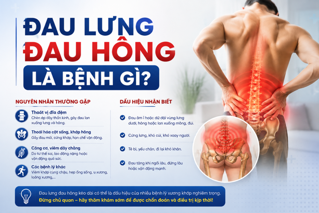 Đau lưng đau hông là bệnh gì? Những nguyên nhân không nên bỏ qua