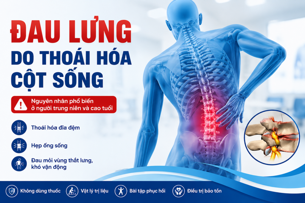 Đau lưng do thoái hóa cột sống – Dấu hiệu không nên chủ quan